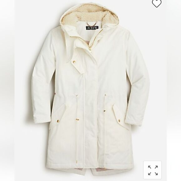 J. Crew New Perfect Winter Parka $398 Ivory size XS - Picture 1 of 15
